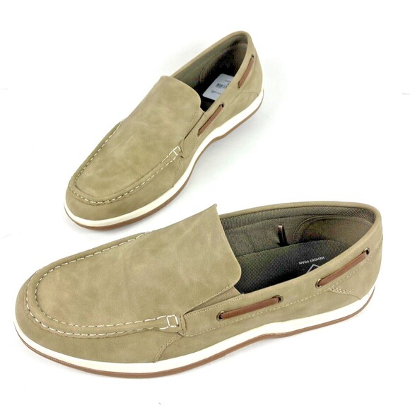 SJB Oakdale Sand Mens Loafers Shoes Slip-on Faux Suede Comfort Boating SZ 12 NEW - Picture 7 of 16